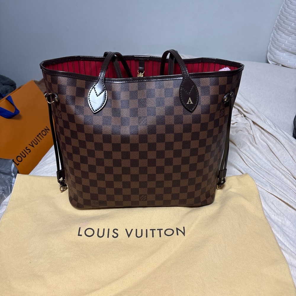 Louis Vuitton Brown Checkered Tote Bag